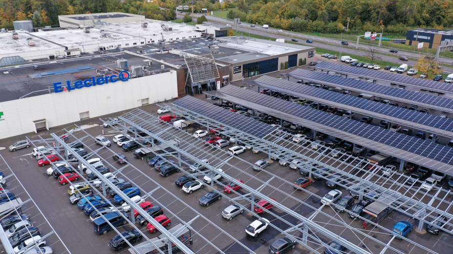 ombrières de parking - E.Leclerc Geispolsheim